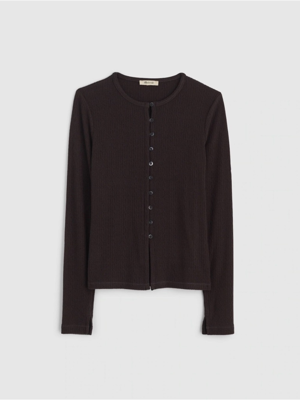 Pointelle Cutaway Cardigan